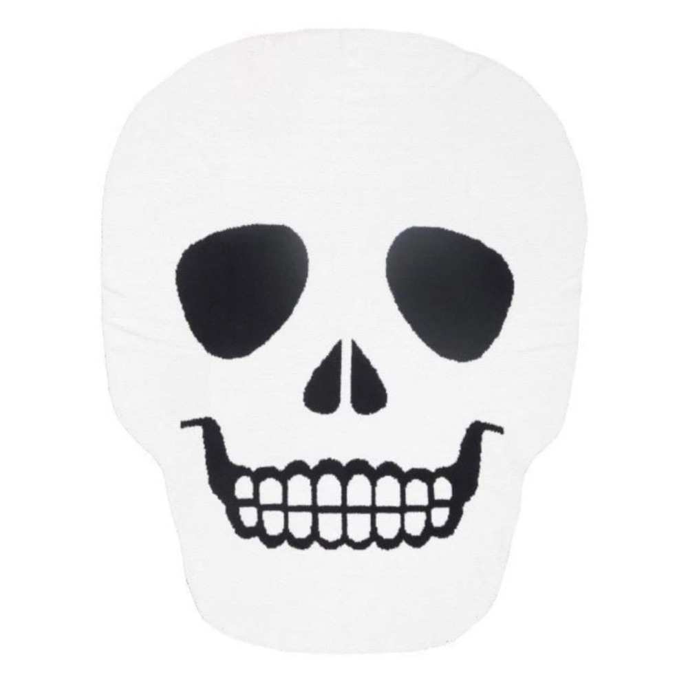 Skull Shaped Throw * Cupcakes And Cashmere * Skeleton Blanket * 50x60" * NWT